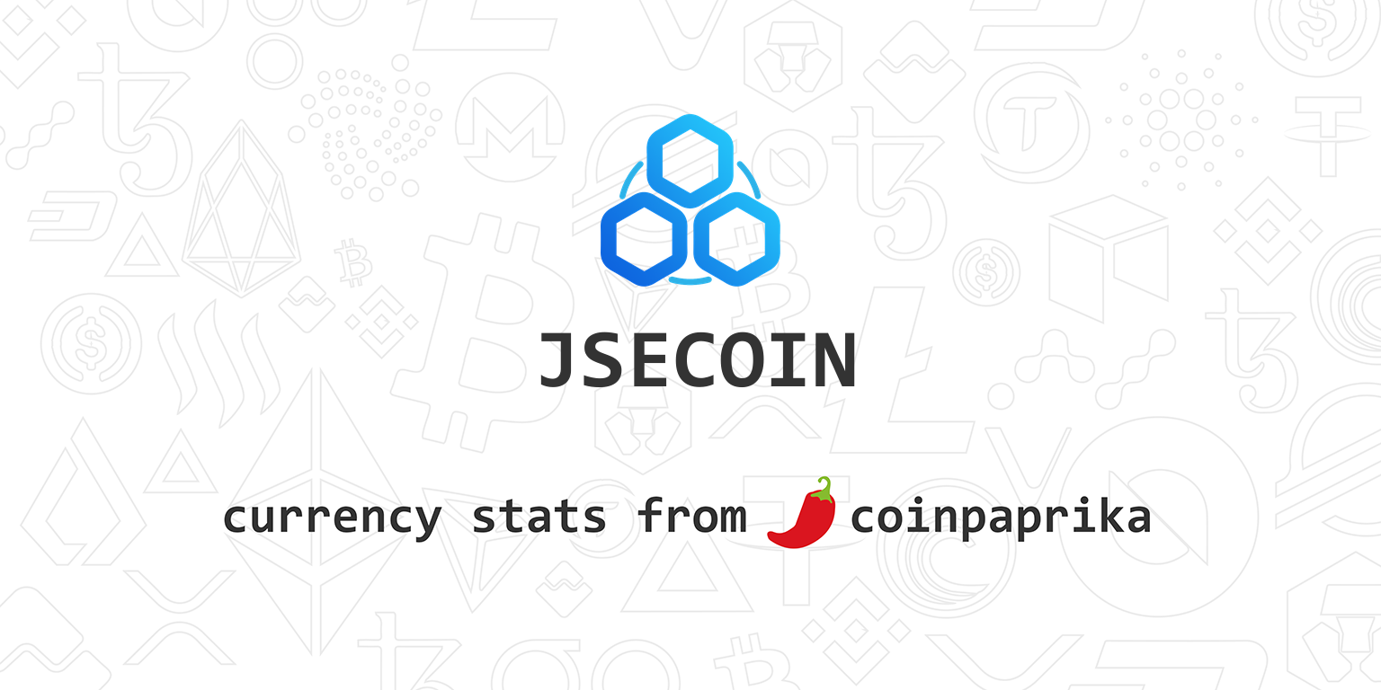 JSEcoin Price Today - JSE Price Chart & Market Cap | CoinCodex