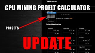 CPU Mining Calculator. What to Mine on CPU