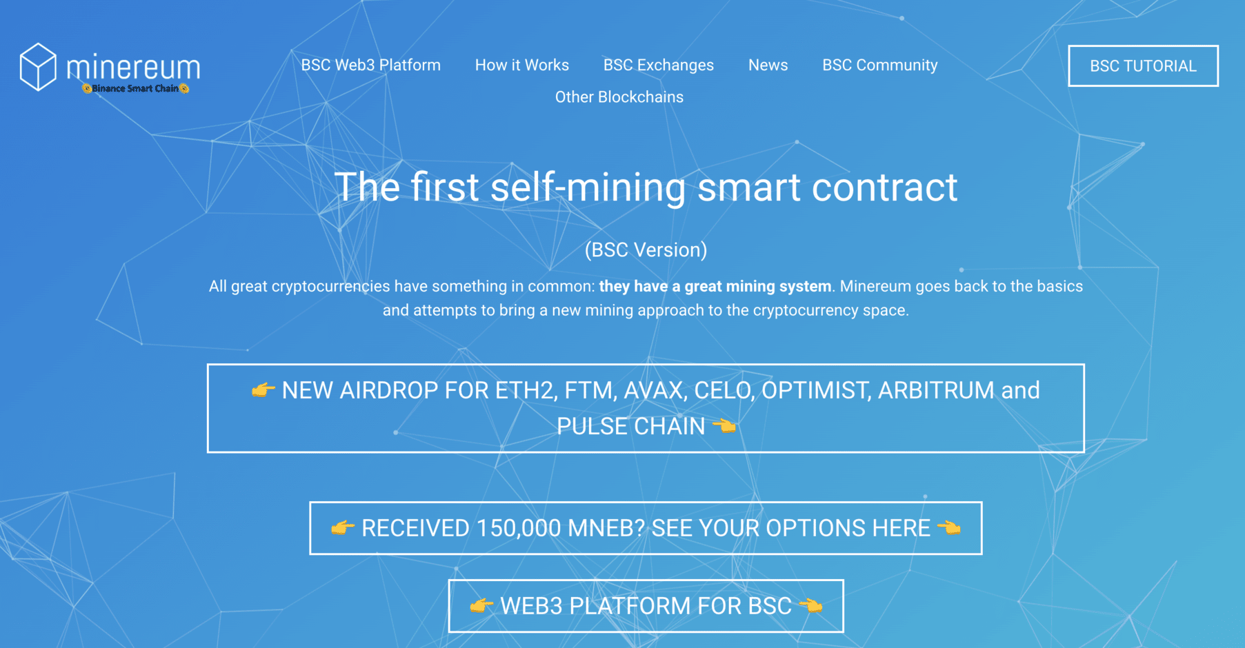 Minereum BSC (MNEB) Token Exchange volume | Binance (BNB) Smart Chain Mainnet