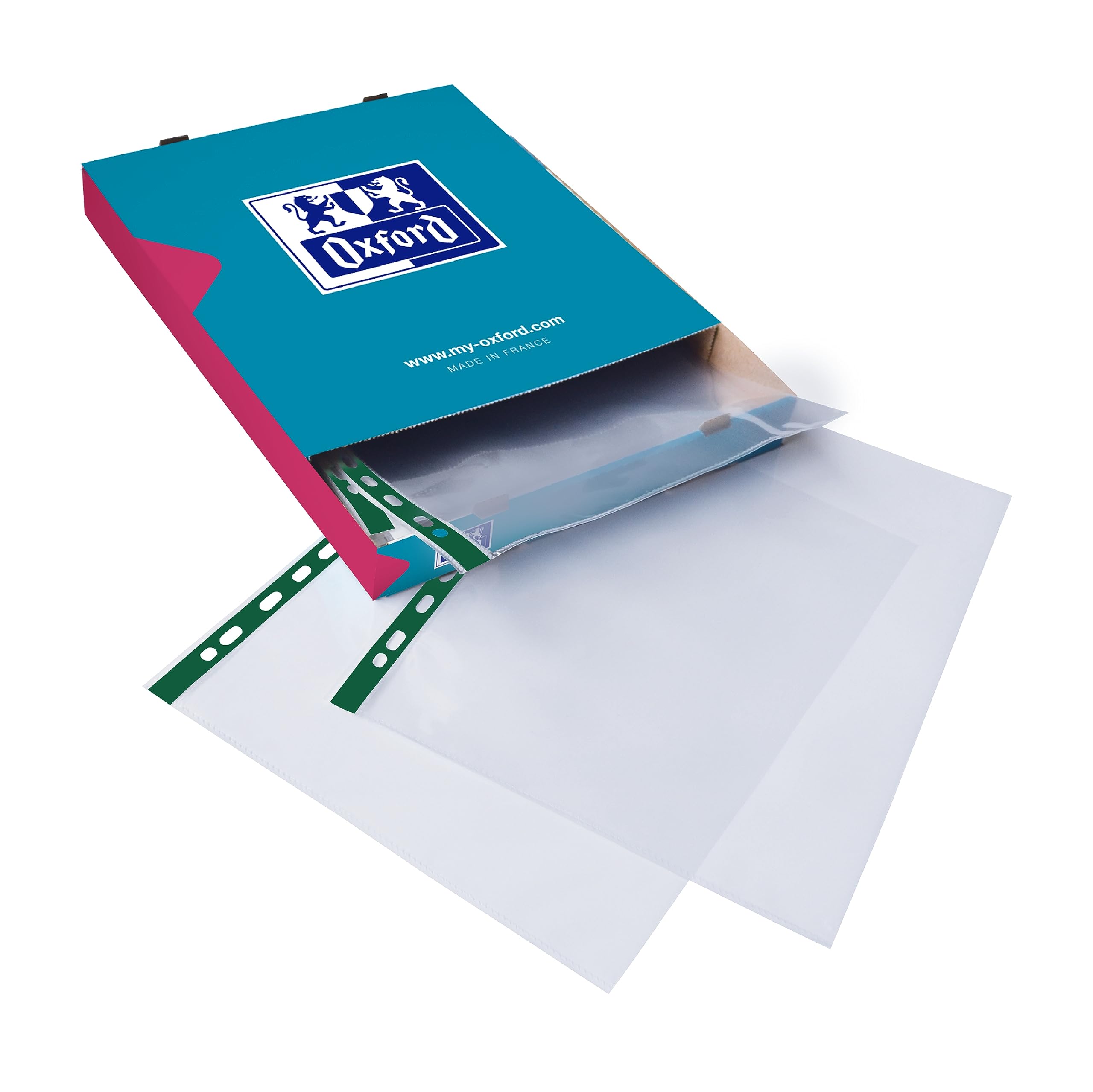 X A4 Clear Punched Pockets, plastic. Document Wallet folder sleeve filing £ - PicClick UK