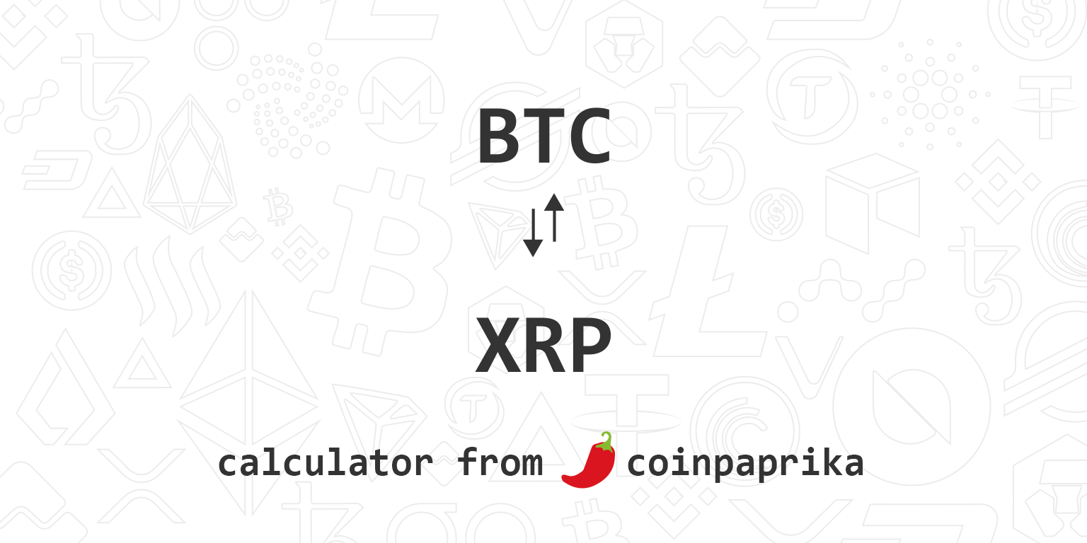 XRP to BTC Converter, XRP/BTC Current Rate Calculator