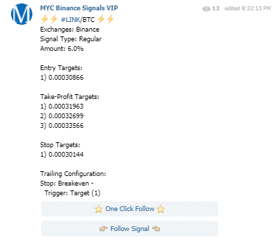 Binance Spot Signals Telegram needed? Join our Premium Crypto Signals