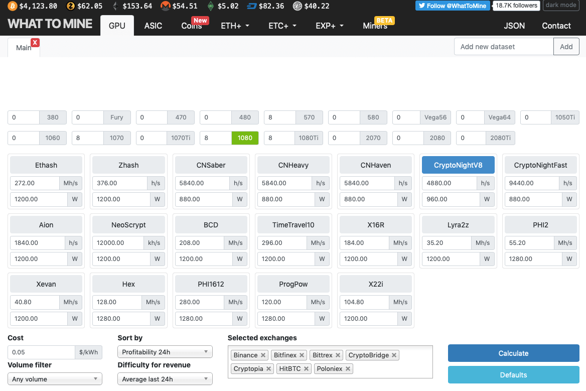 Ethereum Mining Calculator