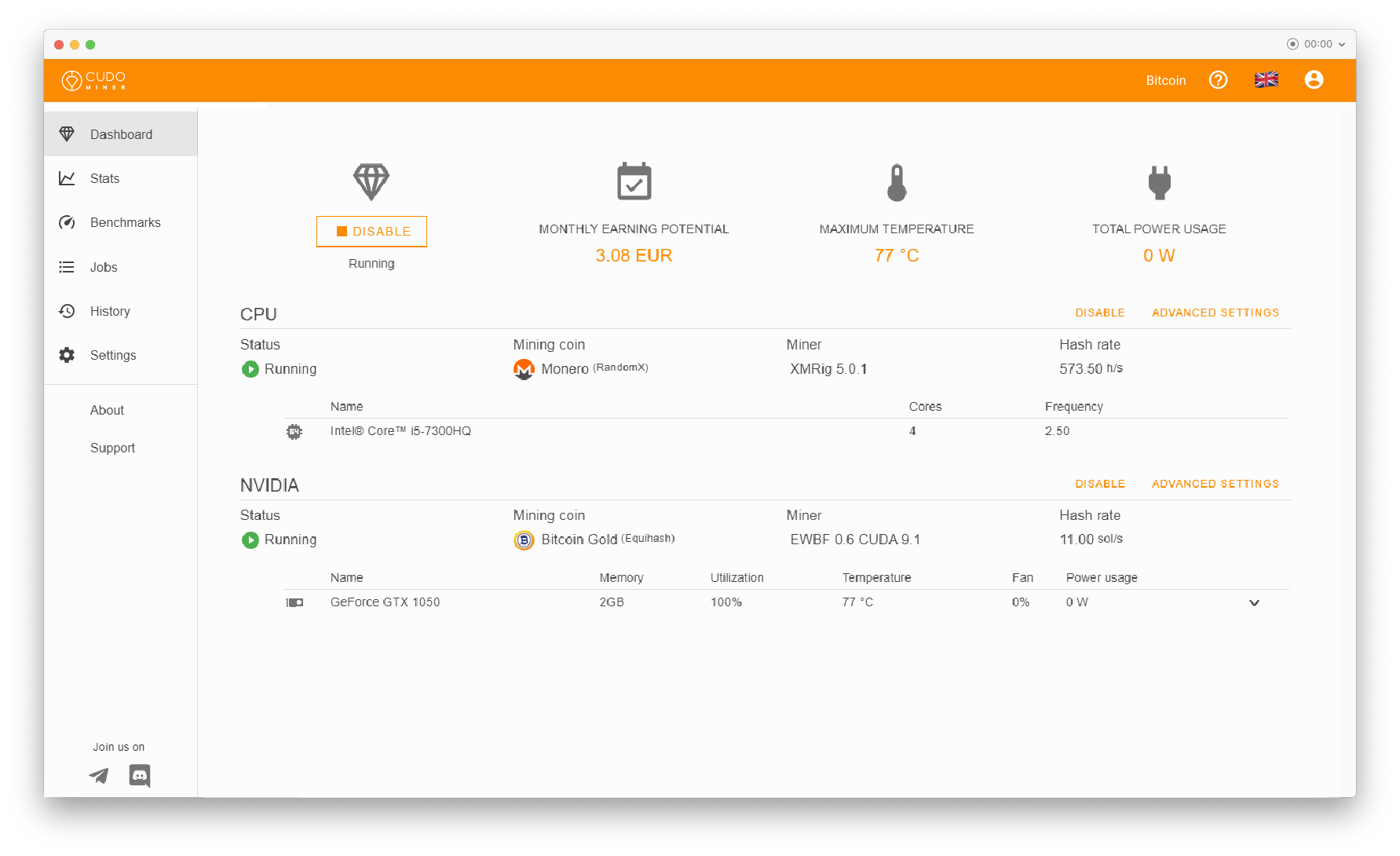 CPU/GPU Mining | NiceHash