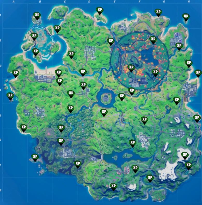 Every Week 8 XP Coin Location in Fortnite Season 4