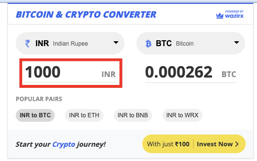 BTC to INR | Convert Bitcoin to Indian Rupee | OKX