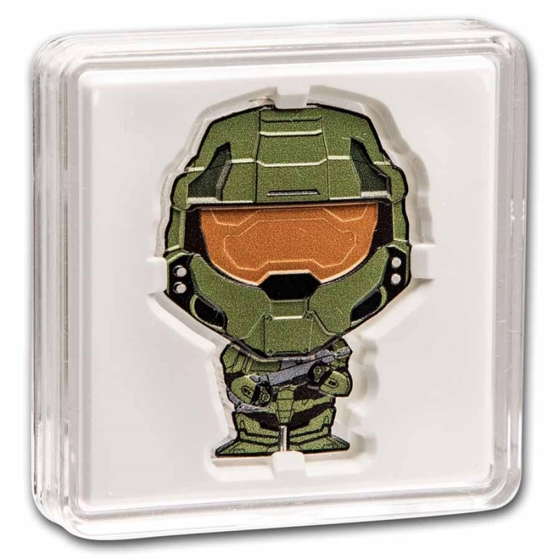 MASTER CHIEF Chibi 1 Oz Silver Coin $2 Niue - New Zealand Mint