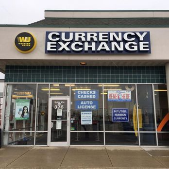 Stores with foreign currency exchange machines