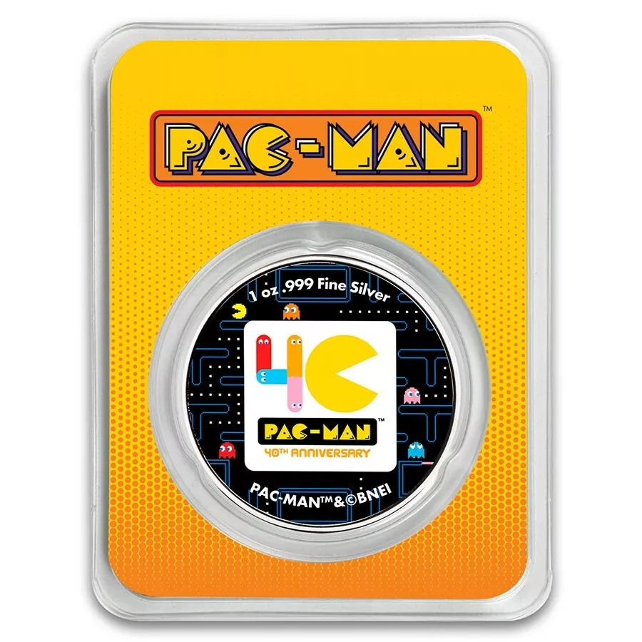 Ms Pacman 40th Anniversary Proof 1 Oz Silver Coin 2$ Niue Munt : helpbitcoin.fun: Toys