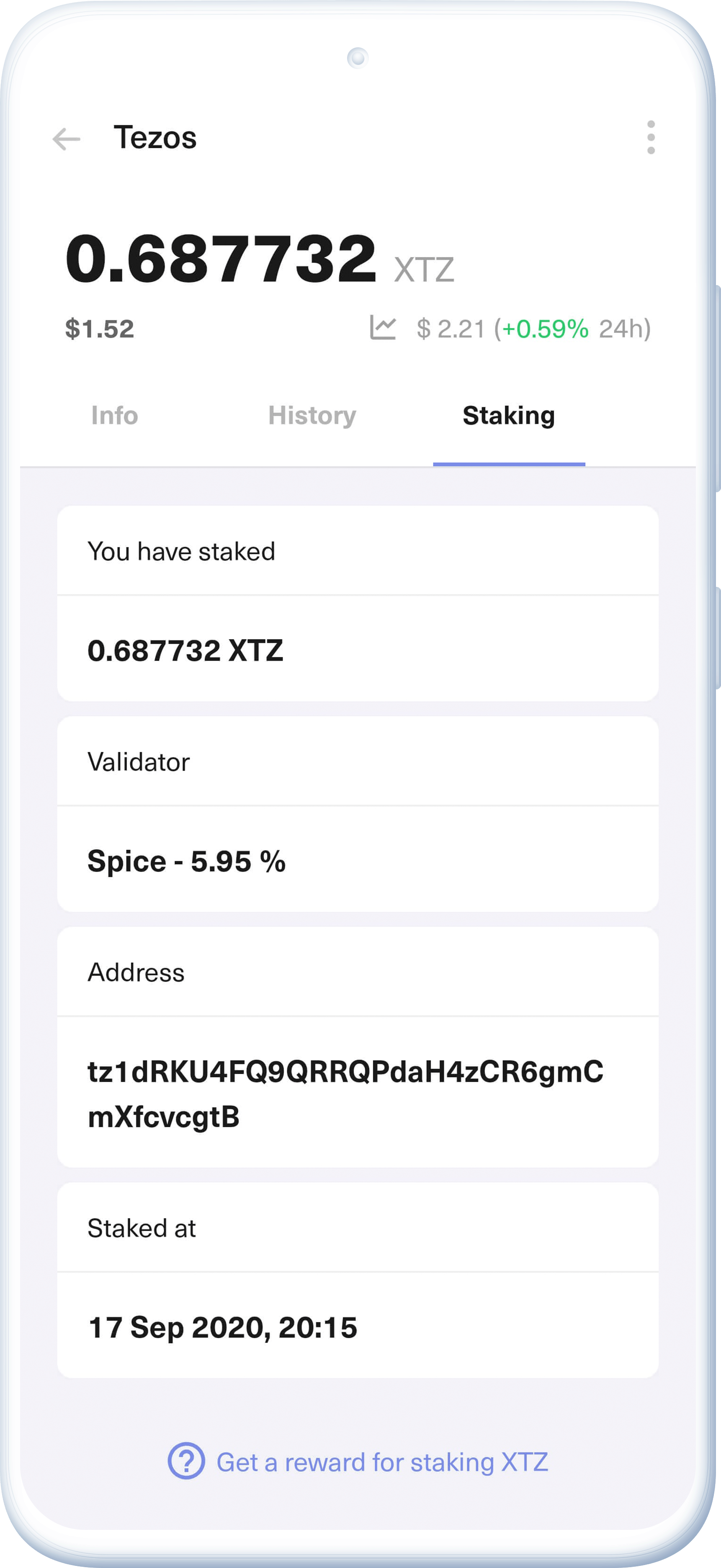 Staking Tezos (XTZ) | Ledger