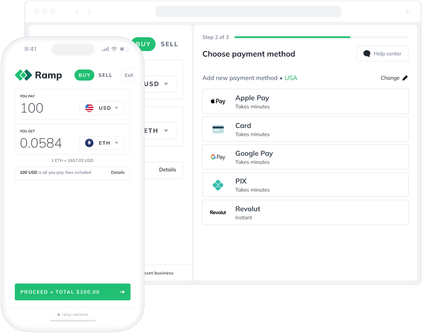 Ramp | Web3 financial infrastructure | Buy & sell crypto