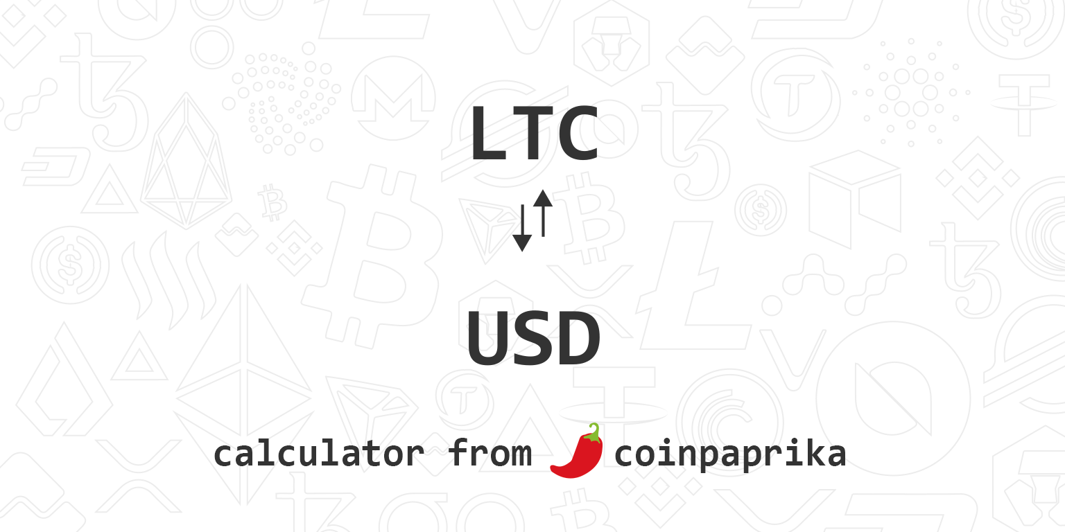 Convert LTC to USD: Litecoin to United States Dollar