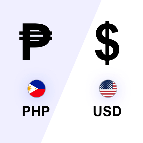 How much is pesos P (PHP) to $ (USD) according to the foreign exchange rate for today