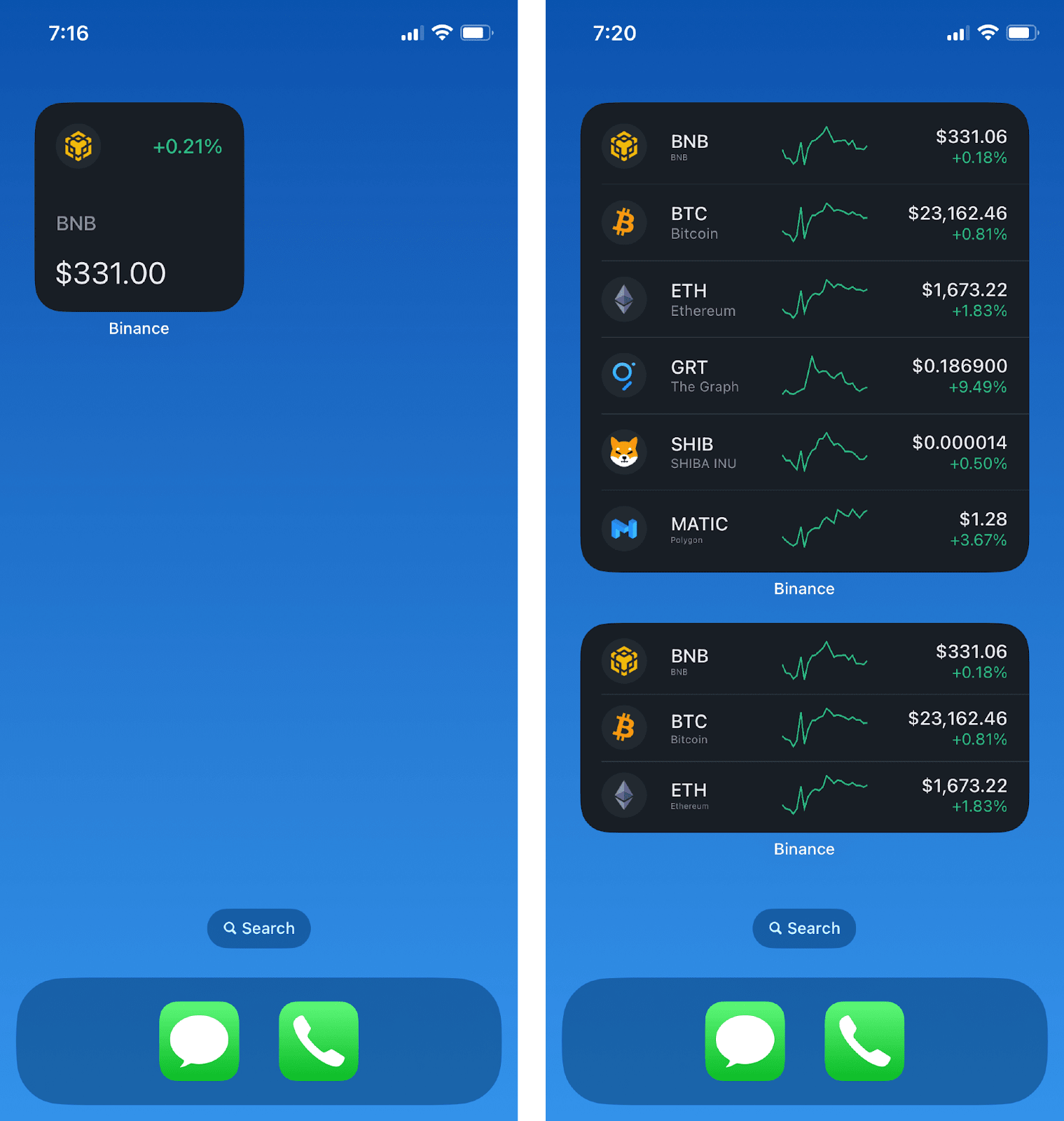 Best Crypto Price Widget Apps For iPhone's Home Screen In - iOS Hacker