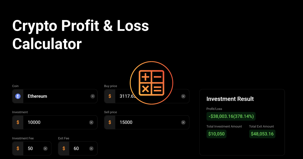 Crypto Profit Calculator - Bitcoin, Ethereum and More