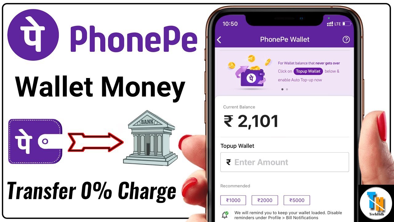 Can I transfer money from PhonePe wallet to bank account?