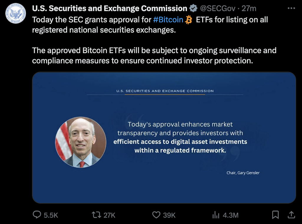 SEC Says Twitter Account Hacked After Deleted Bitcoin ETF Approval Post