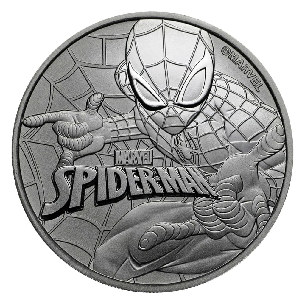 SPIDER MAN Marvel 1 Oz Silver Coin 2$ Niue 