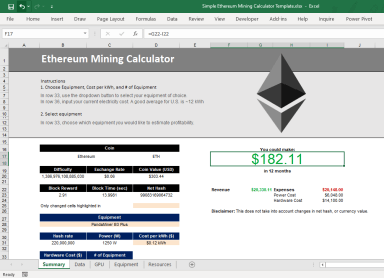 EthereumPoW (ETHW) mining profitability calculator