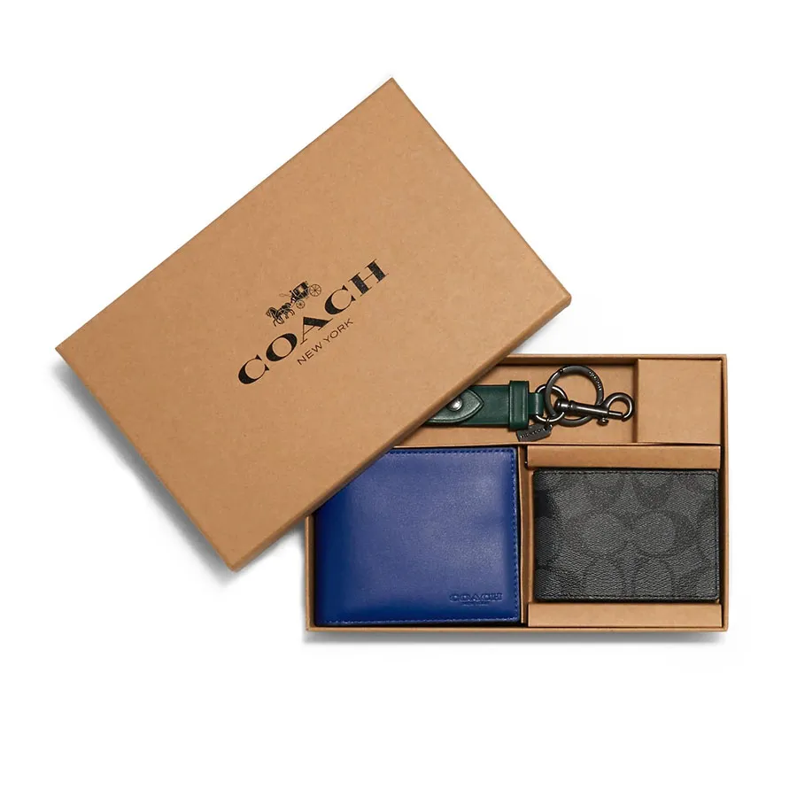 Coach C Boxed 3 In 1 Wallet Gift Set In Colorblock Signature Canva – Balilene