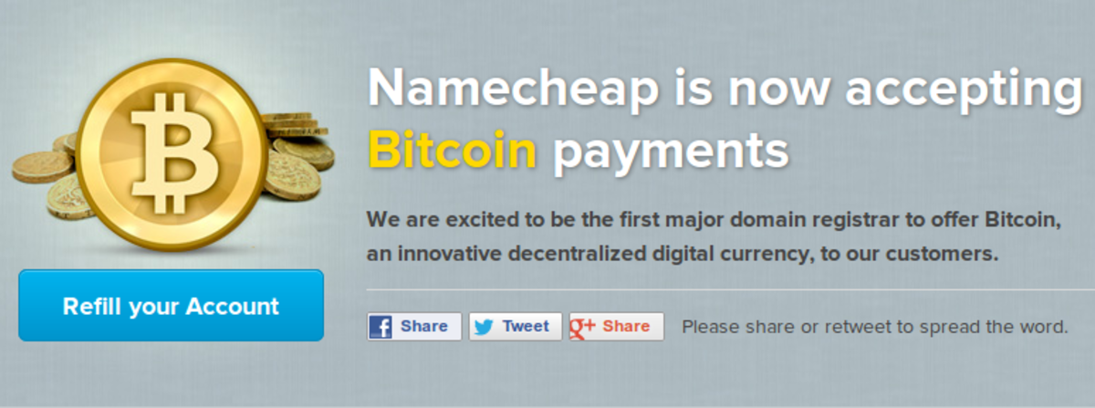 Domain registrar Namecheap now accepts bitcoin with zero confirmations