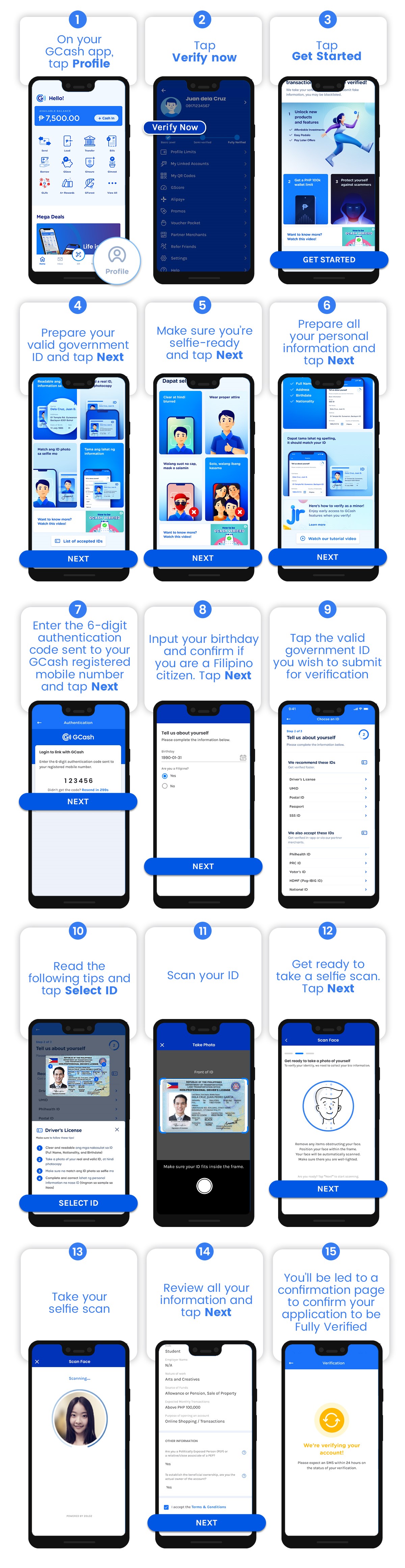 Verifying a Gcash Account using ePhilID