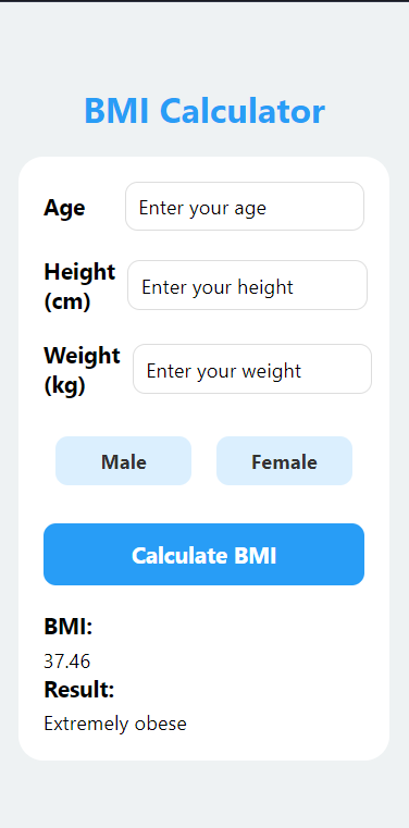 BMI Calculator In Android With Source Code - Codezips