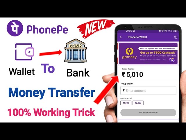 How To Transfer Money From PhonePe Wallet To Bank Account?