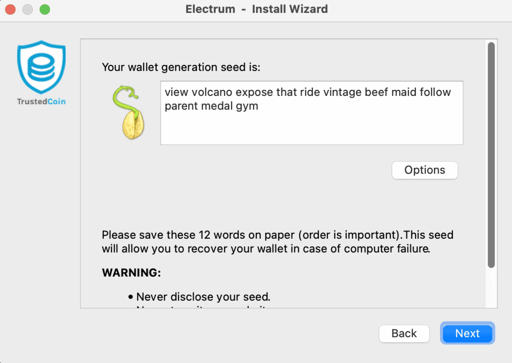 Restoring your standard wallet from seed – Bitcoin Electrum