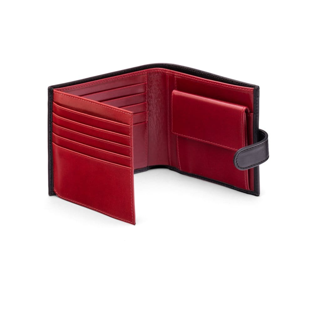 Red Leather Bifold small and compact wallet | Valextra