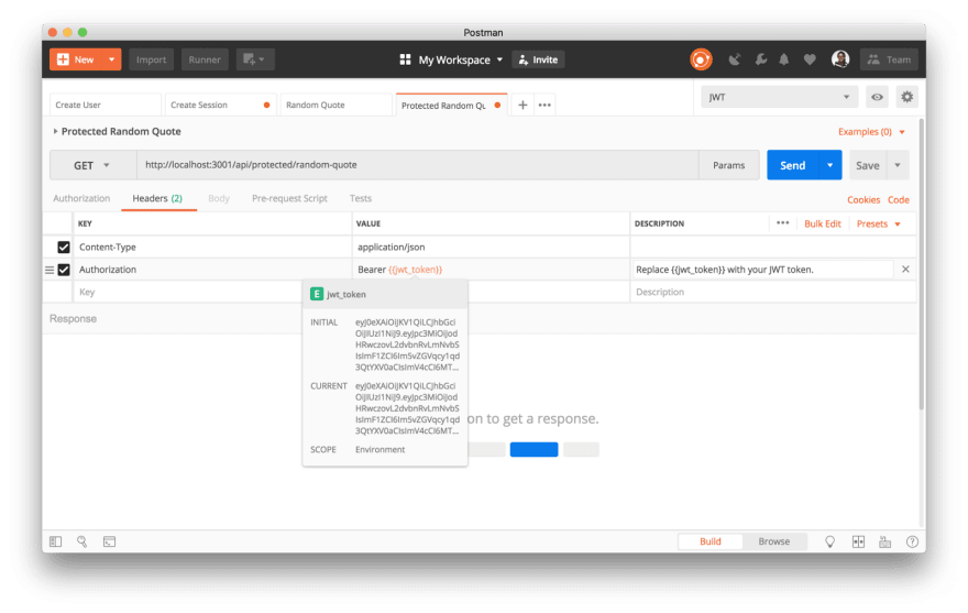 Using JWT to authenticate and authorize requests in Postman - DEV Community