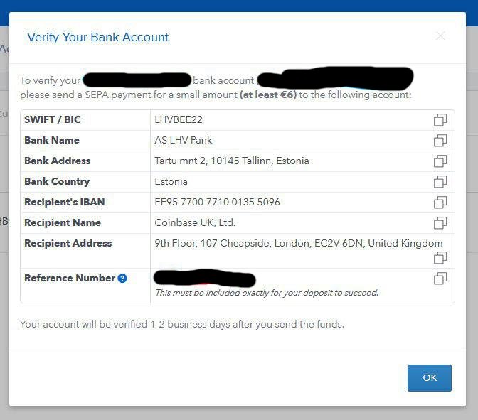 Retrieve SEPA IBAN and reference for deposit using API - Advanced Trade API - Coinbase Cloud Forum