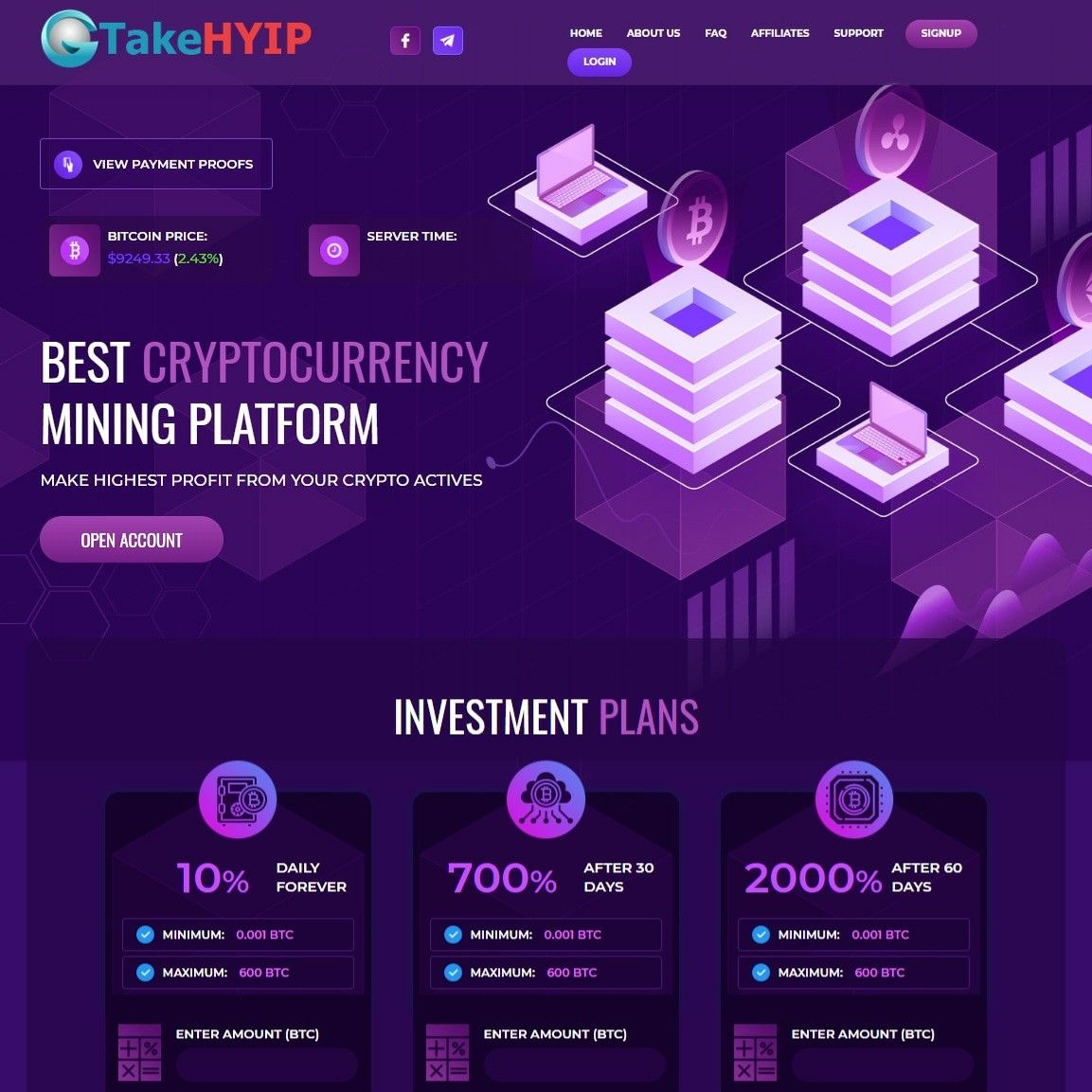 Crypto Based HYIP - The Best Monitor Engine to Find Crypto Currency HYIPs