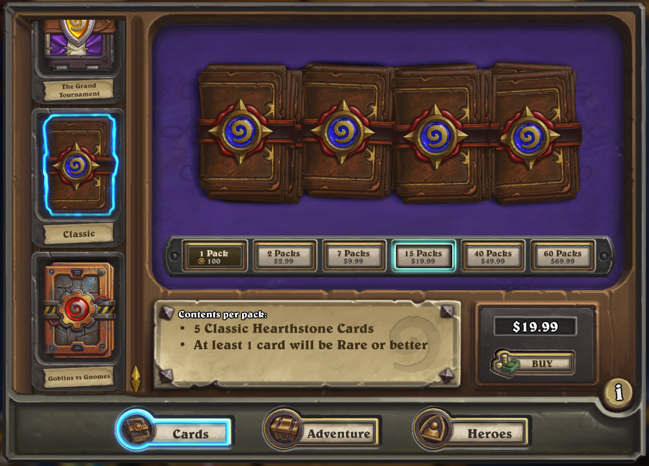 How to buy multiple Festival of Legends Hearthstone packs with Gold? | helpbitcoin.fun