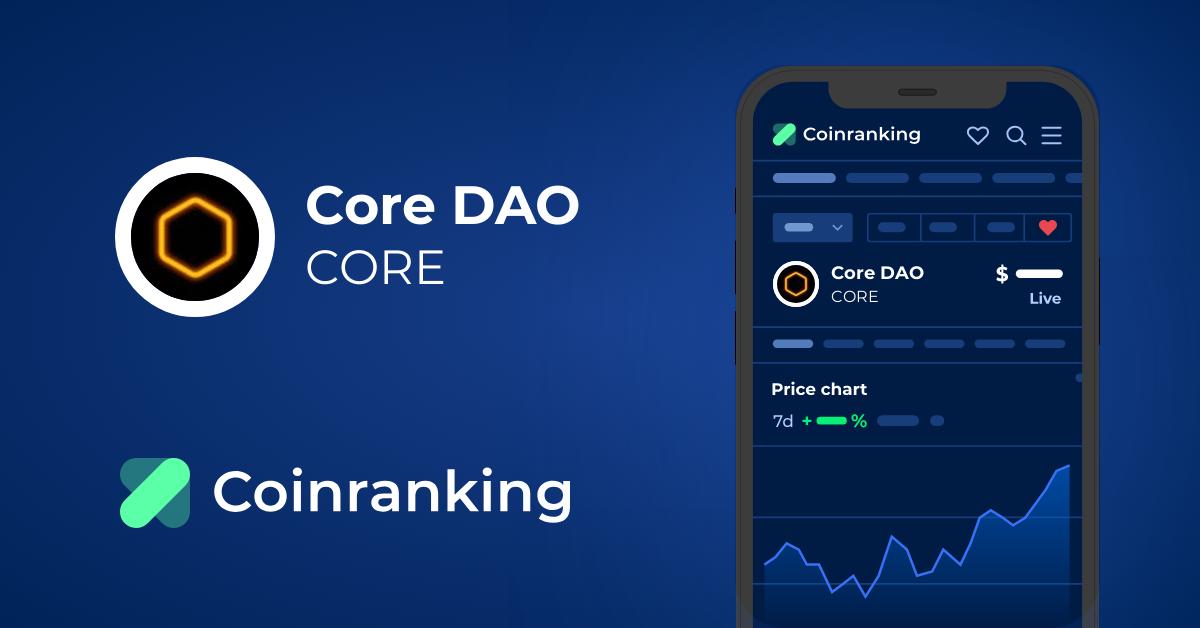 Core DAO (CORE) live coin price, charts, markets & liquidity