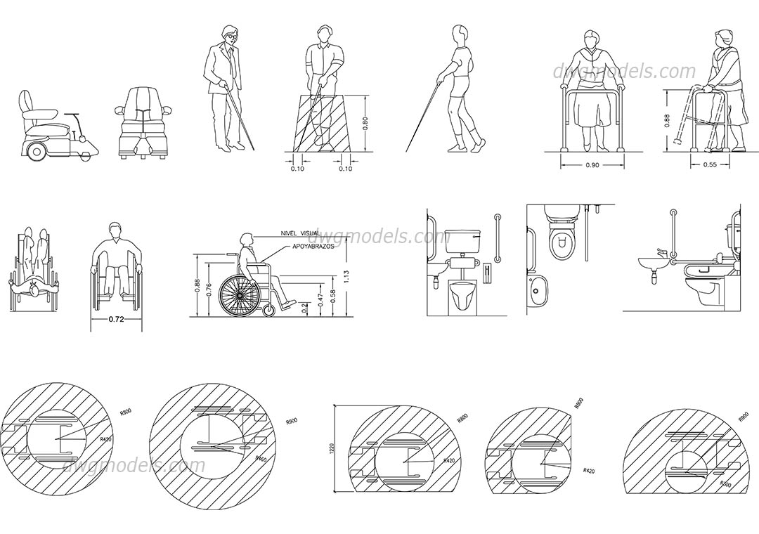 ADA Objects - Autocad Blocks - Construction Documents And Templates