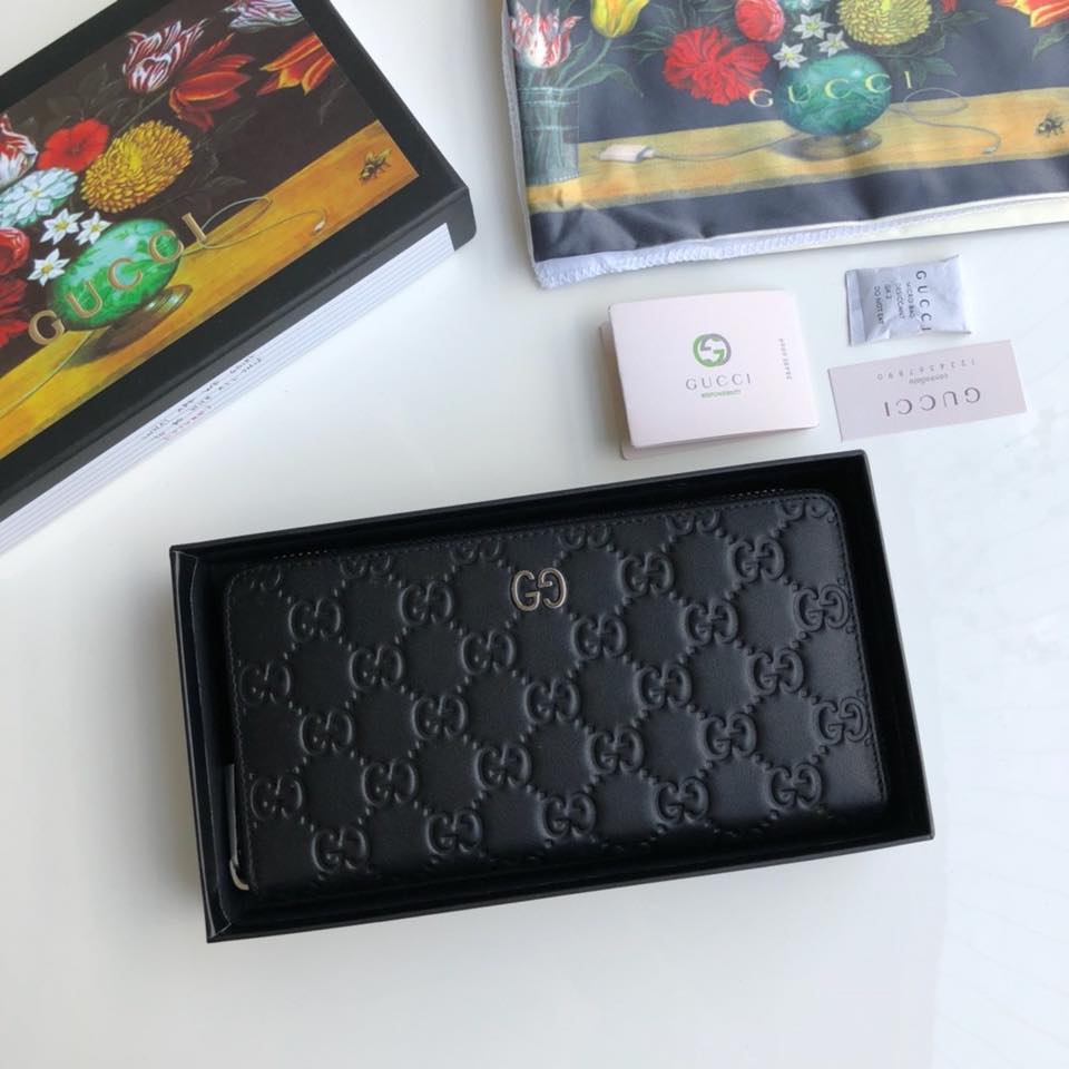 Gucci Print Zip Around Wallet Black | ONU