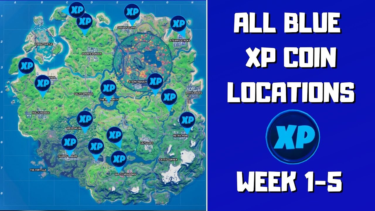 Fortnite Week 5 XP Coins - Season 4 Locations