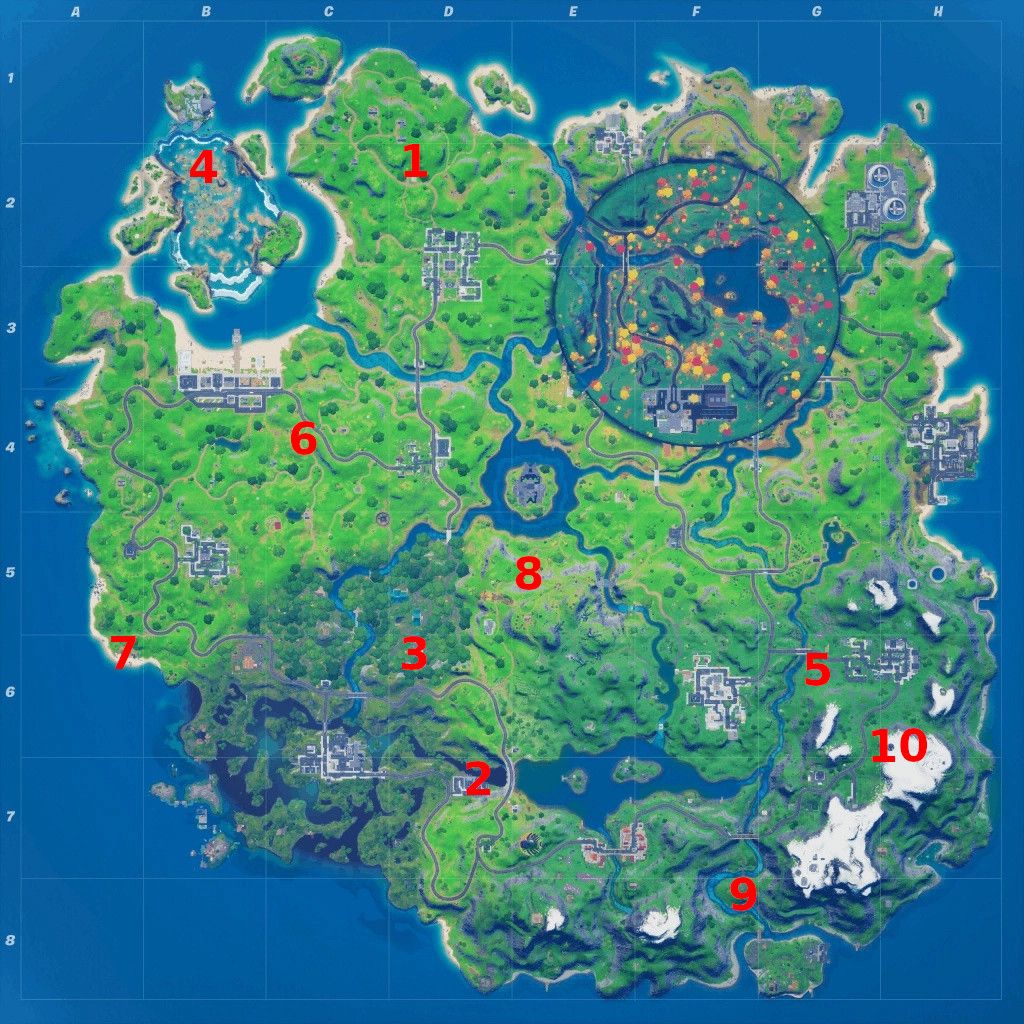 Every Week 10 XP Coin Location in Fortnite Season 4