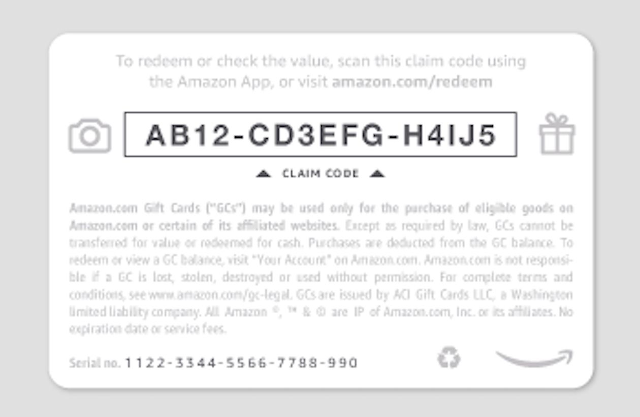 Where Is The Claim Code On An Amazon Gift Card?