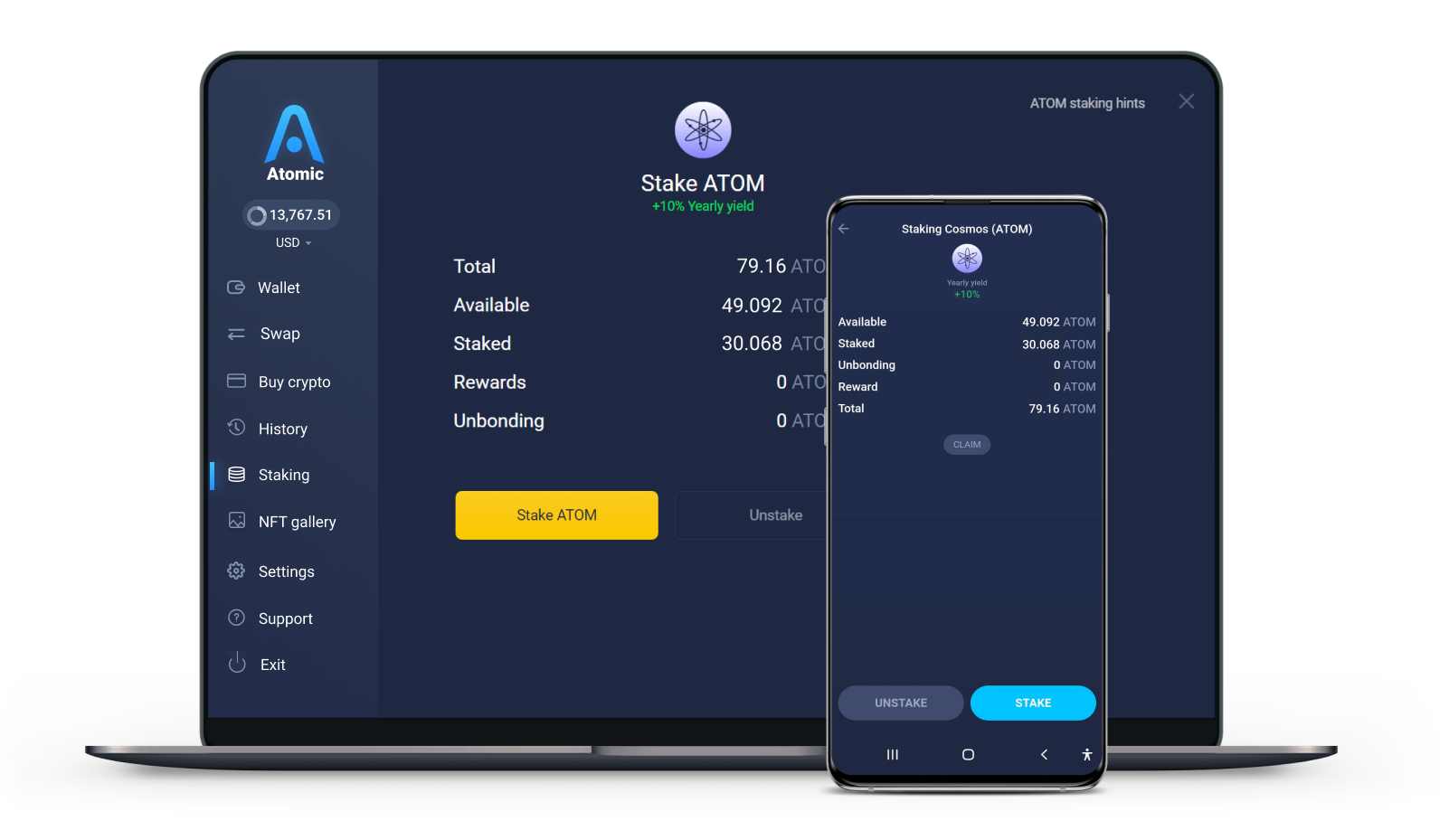 Cosmos Hub (ATOM) Staking Rewards Calculator: Earn ∼% | Staking Rewards