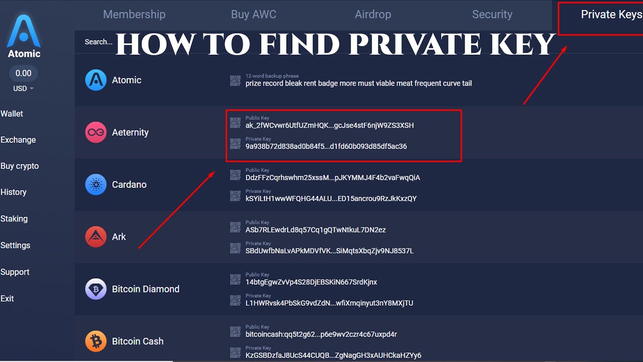 How do I export my LSK private keys? - Atomic Wallet Knowledge Base