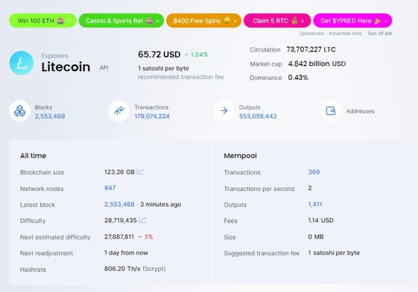 Litecoin Explorer