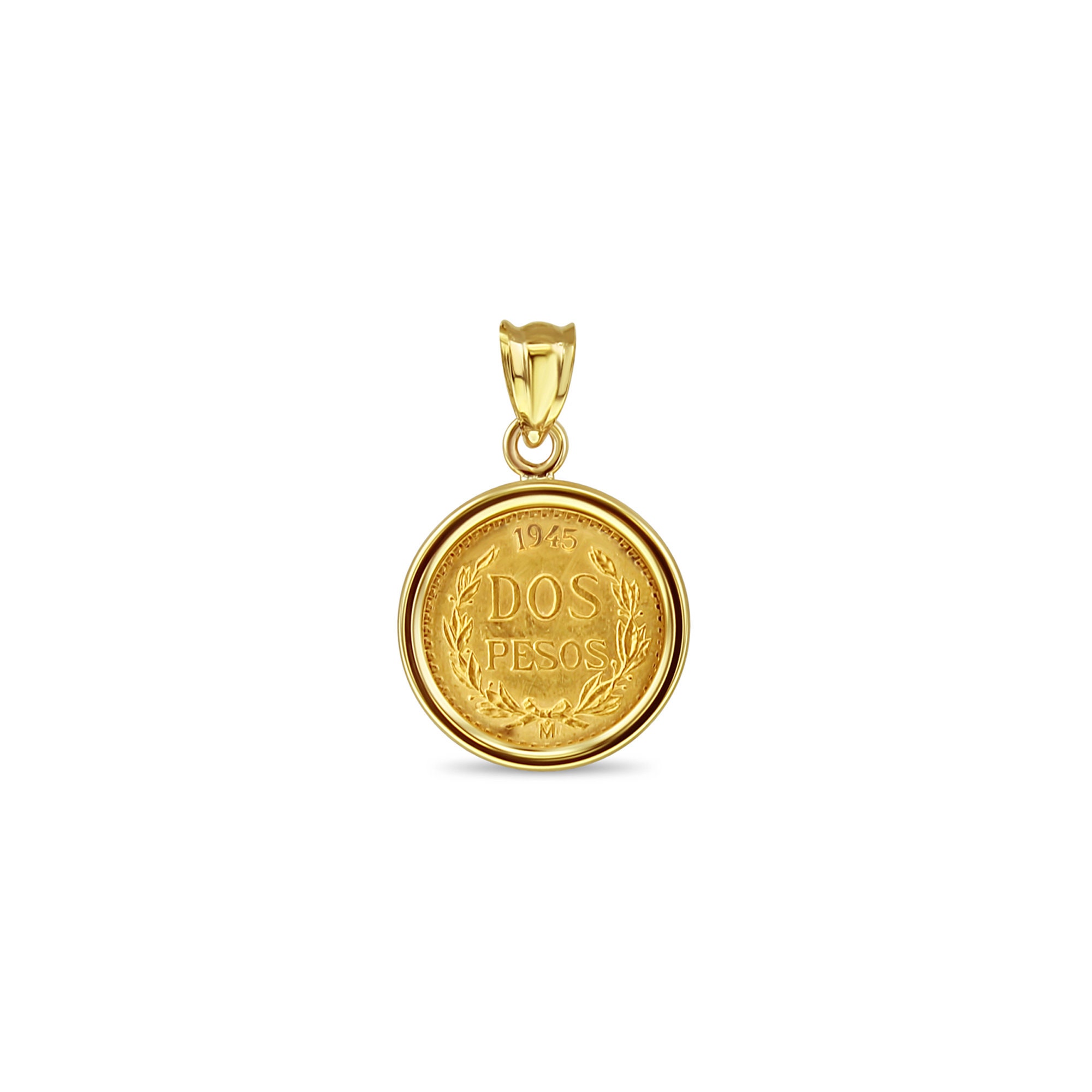 14K Gold Dos Pesos Mexican Coin Pendant - B | Sunrise Pawnbrokers