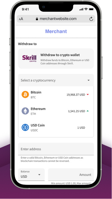 Skrill launches new fiat-to-crypto withdrawal service | EN