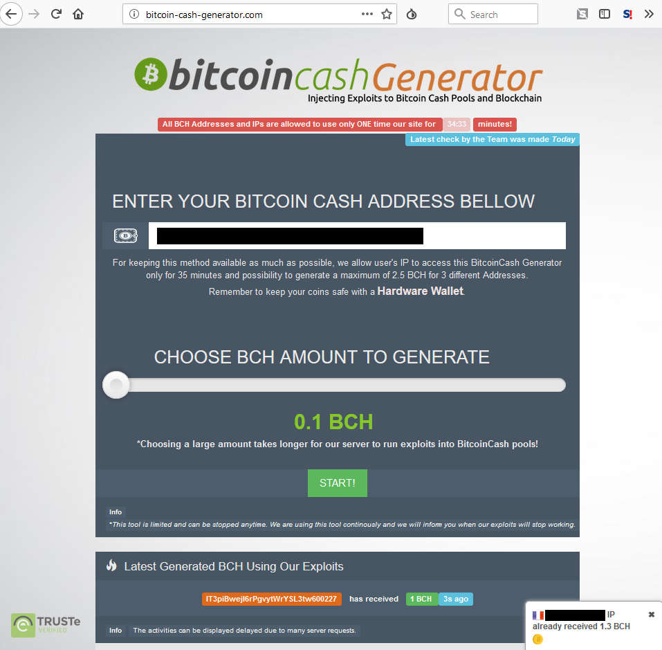 Bitcoin Generator (helpbitcoin.fun) Review