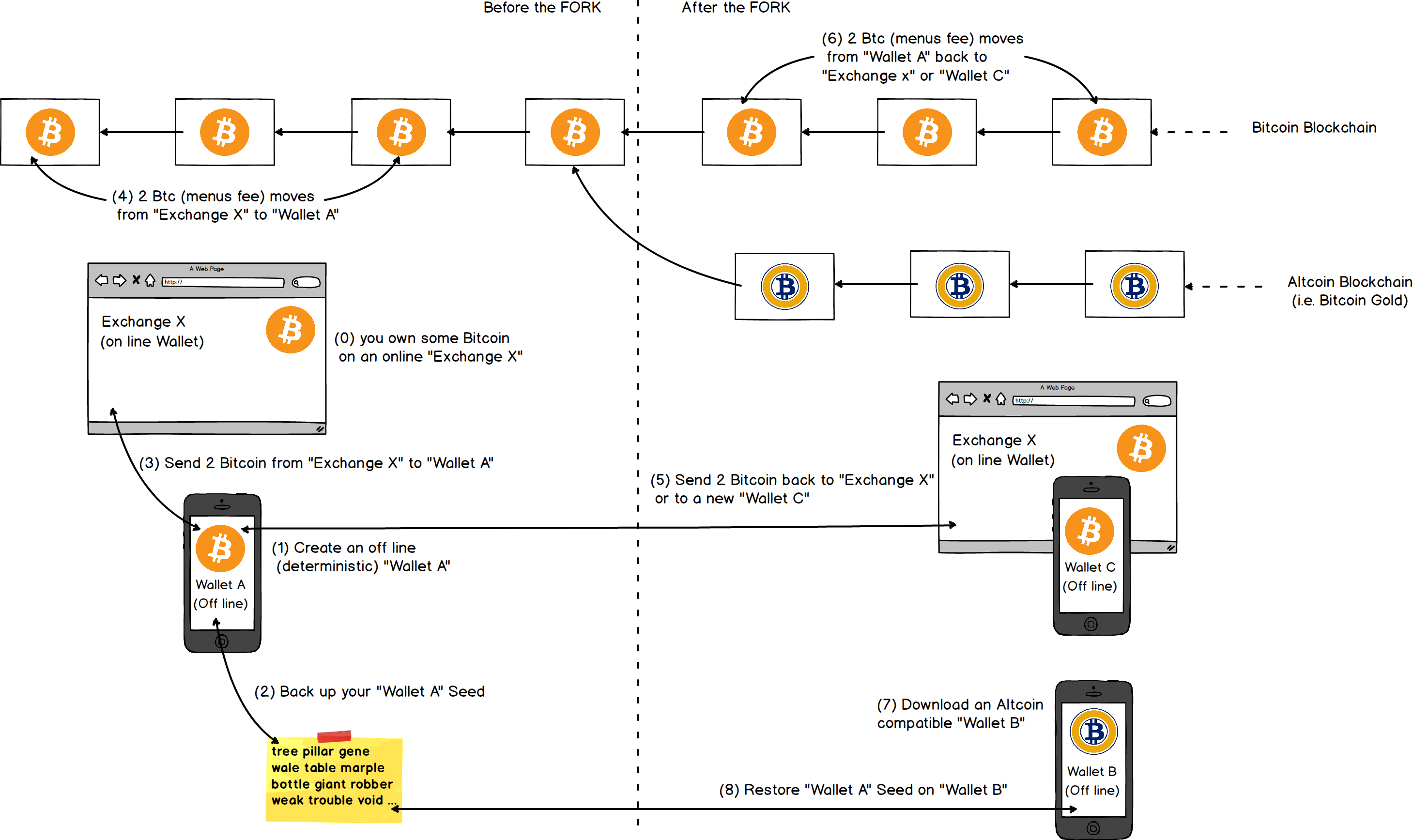 A list of Bitcoin forks and how they have changed the network