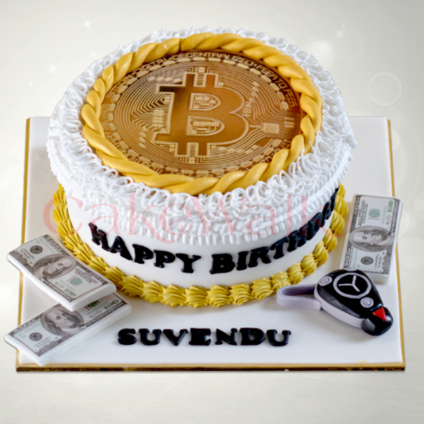 Bitcoin Cake Gold – Creme Castle