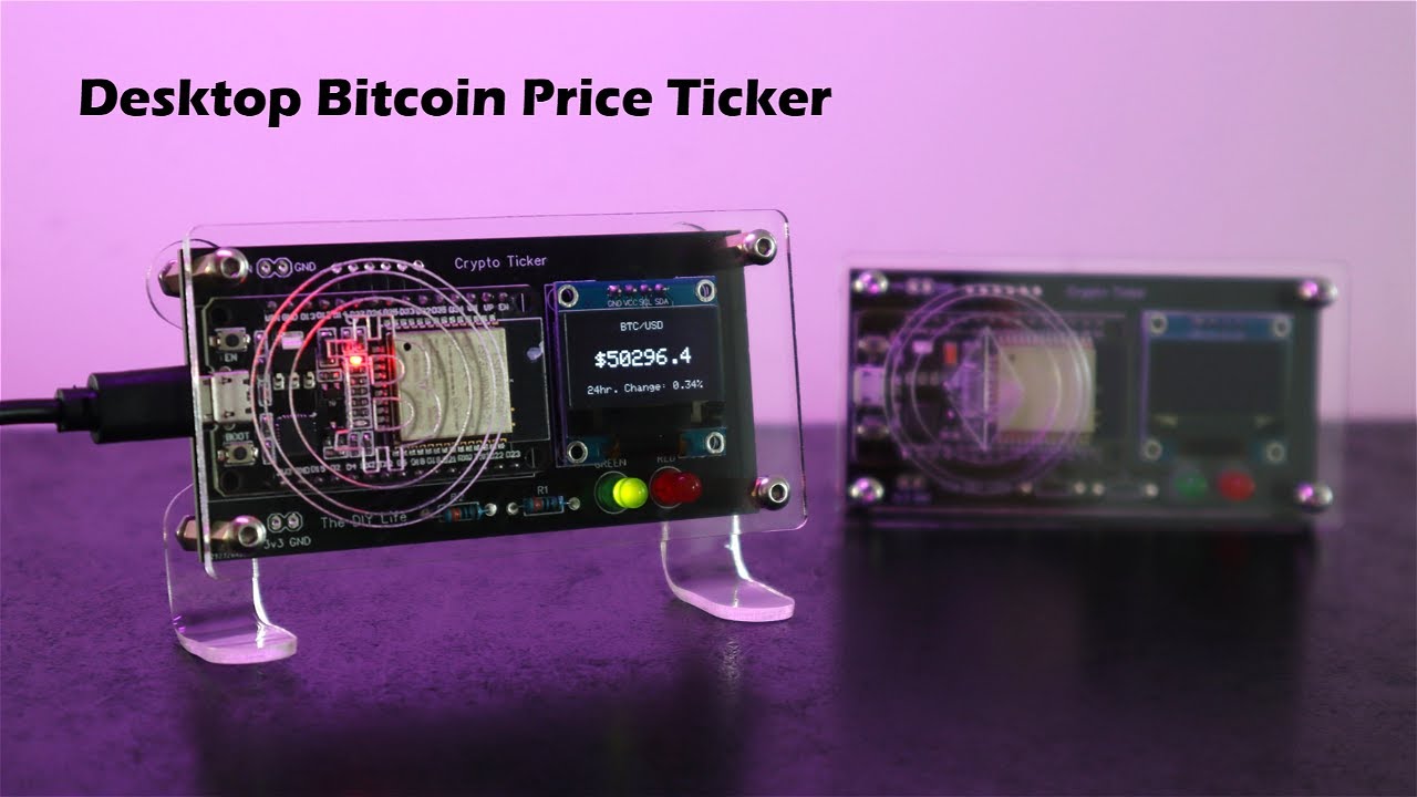 Desktop Cryptocurrency Ticker Display - Track Crypto Coin Price At a Glance!