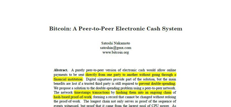 Bitcoin Whitepaper – Satoshi Nakamoto